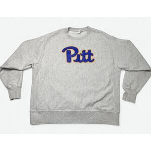 Champion Pitt Panthers Sweatshirt Mens XL Gray Reverse Weave Crewneck